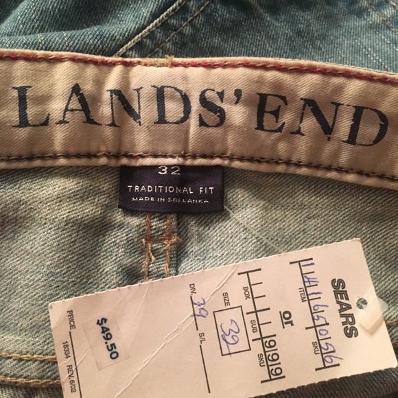 Lands’ End BRAND NEW W/Tags men’s jeans 32/30 - Picture 2 of 8
